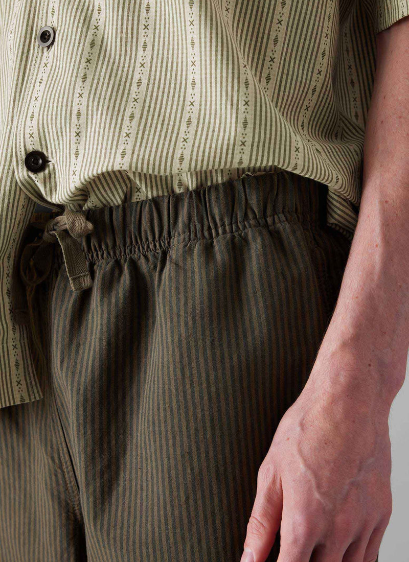 Alfie Overdyed Stripe Pants | Fawn