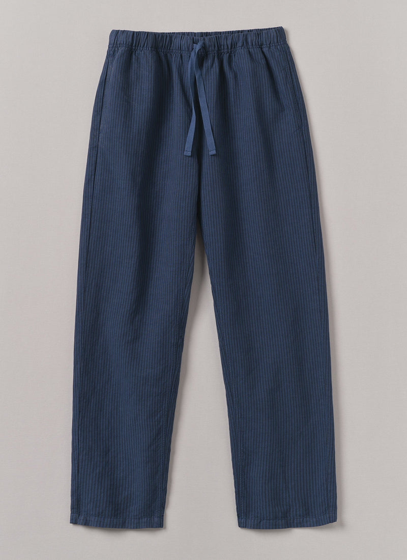 Alfie Overdyed Stripe Pants | Engineer Blue
