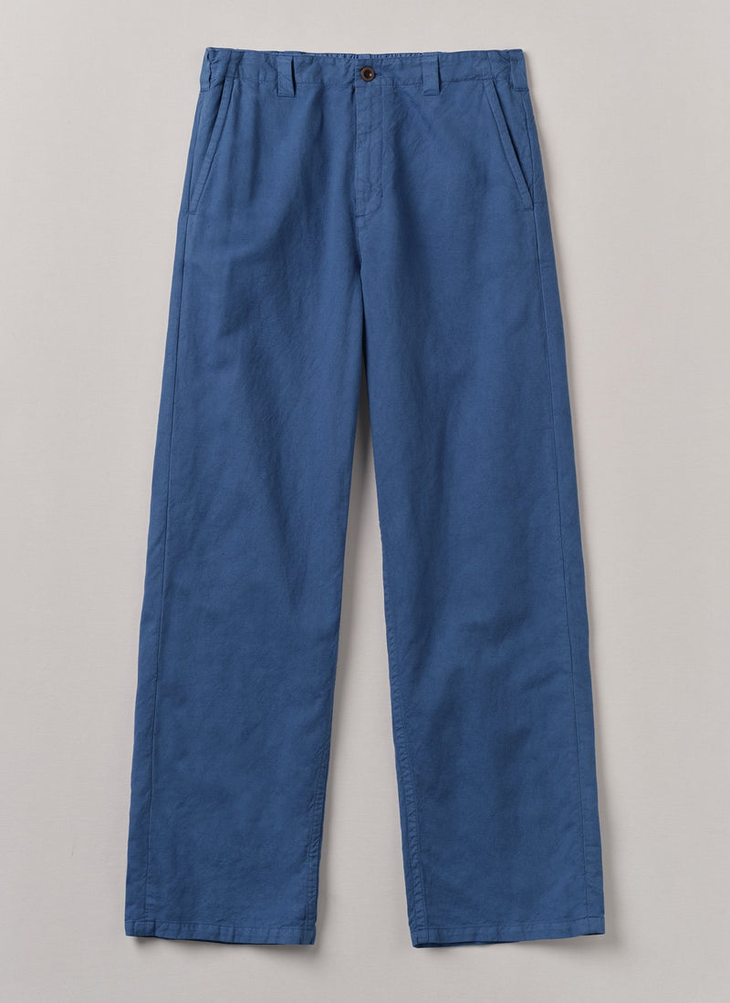 Rory Cotton Linen Drawstring Pants | Washed Indigo