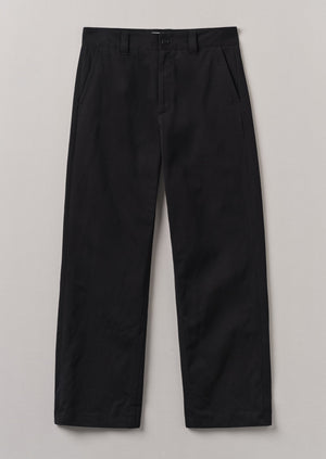 Rory Cotton Linen Twill Pants | Black