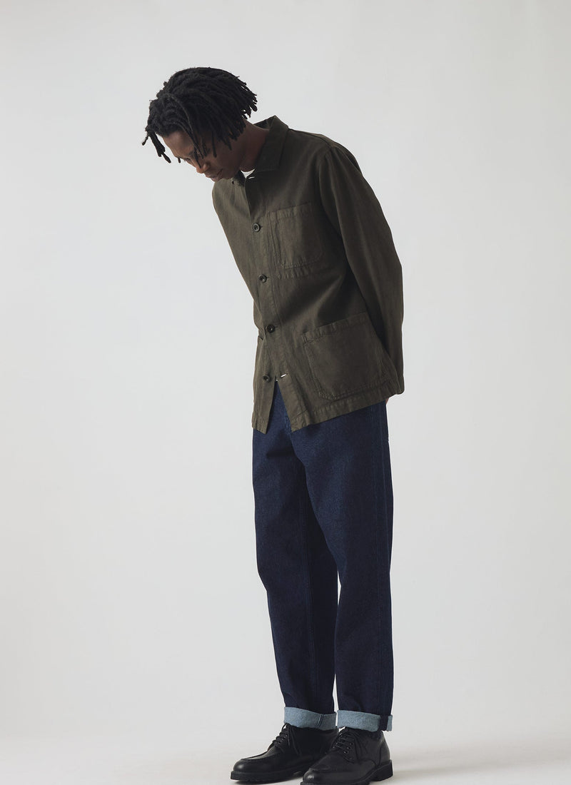 Norv Denim Tapered Pants | Dark Indigo