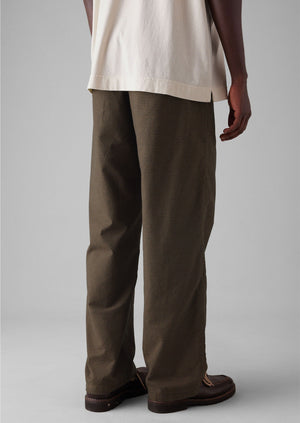 Rory Gingham Drawstring Pants | Burnt Umber