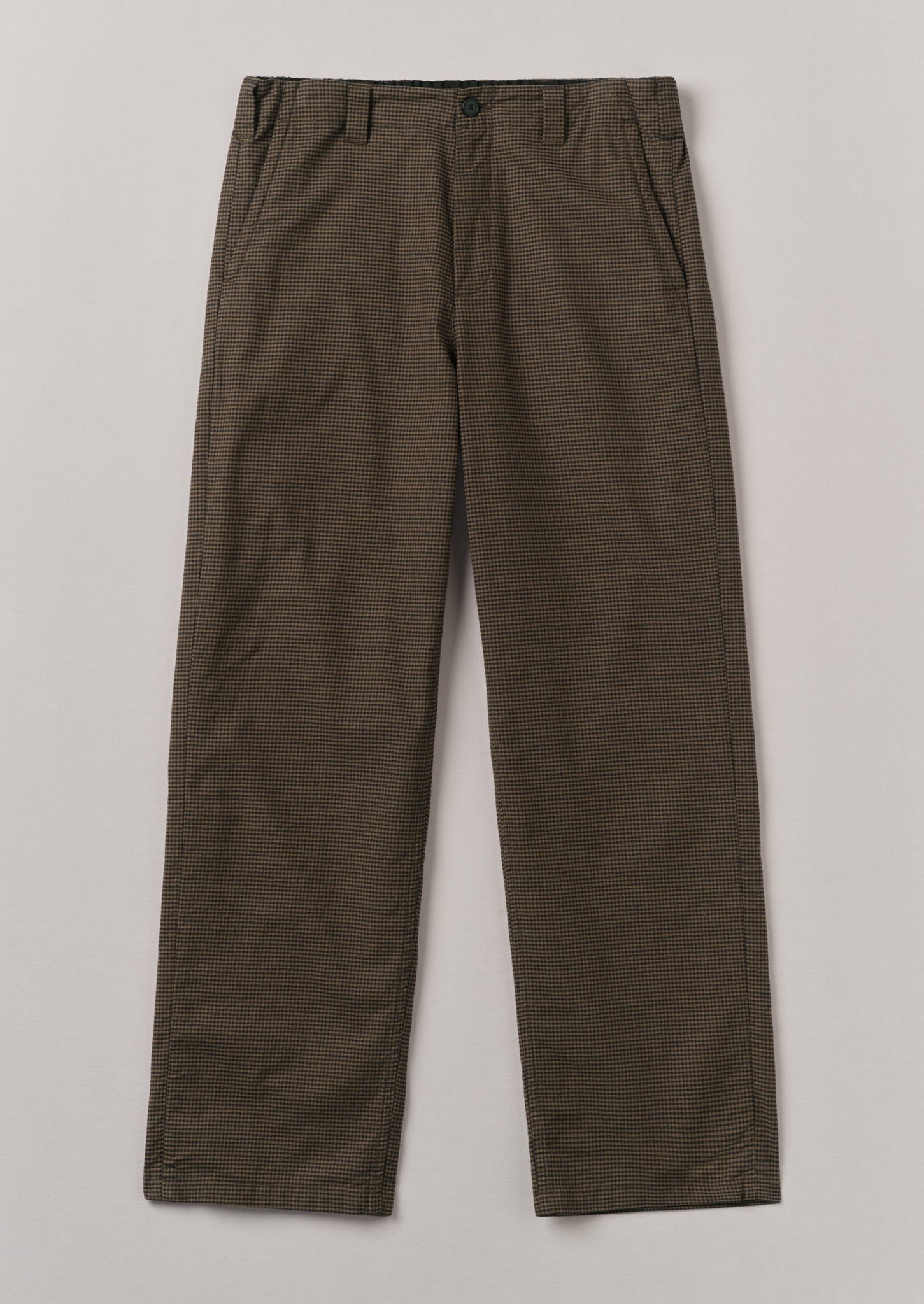 Rory Gingham Drawstring Pants | Burnt Umber