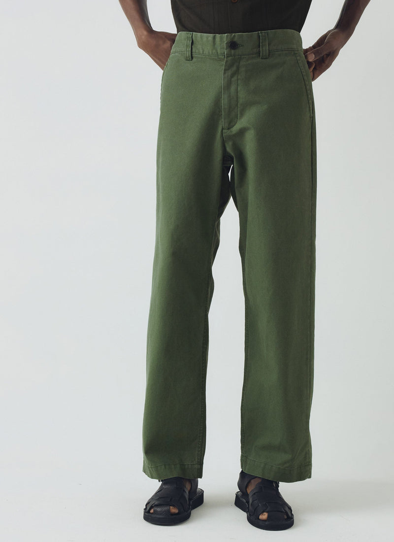 Rory Cotton Canvas Pants | Balsam Green