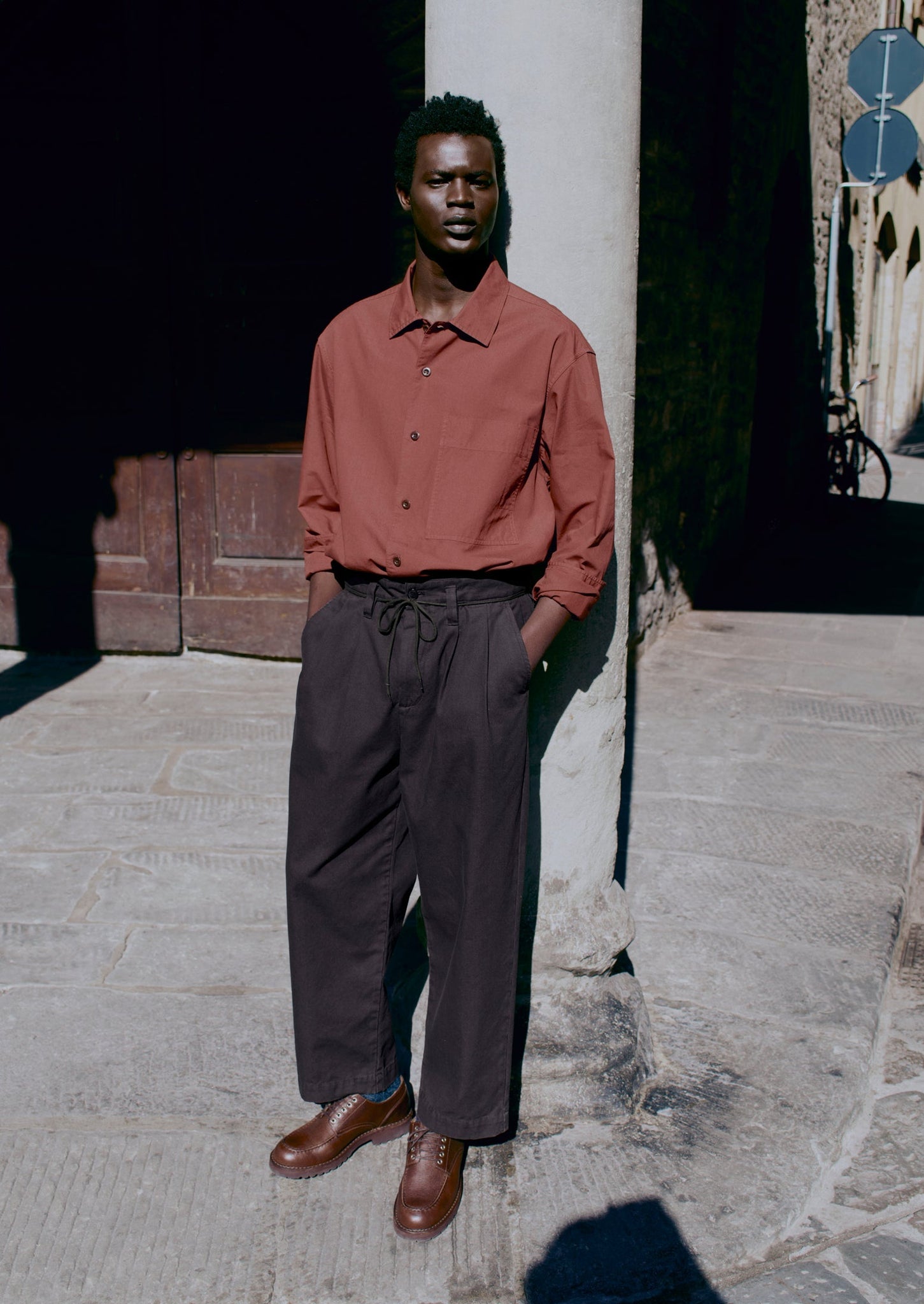 Bill Cotton Canvas Wide Leg Pants | Soft Black