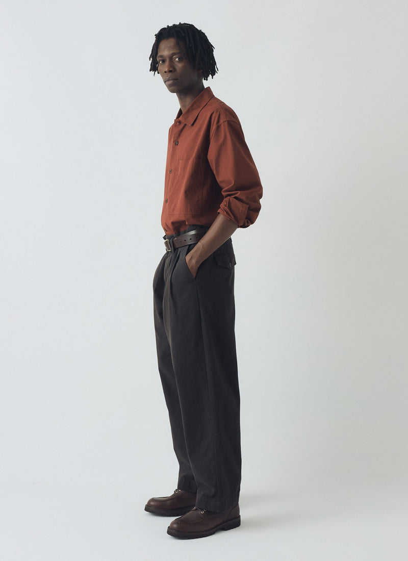 Bill Cotton Canvas Wide Leg Pants | Soft Black