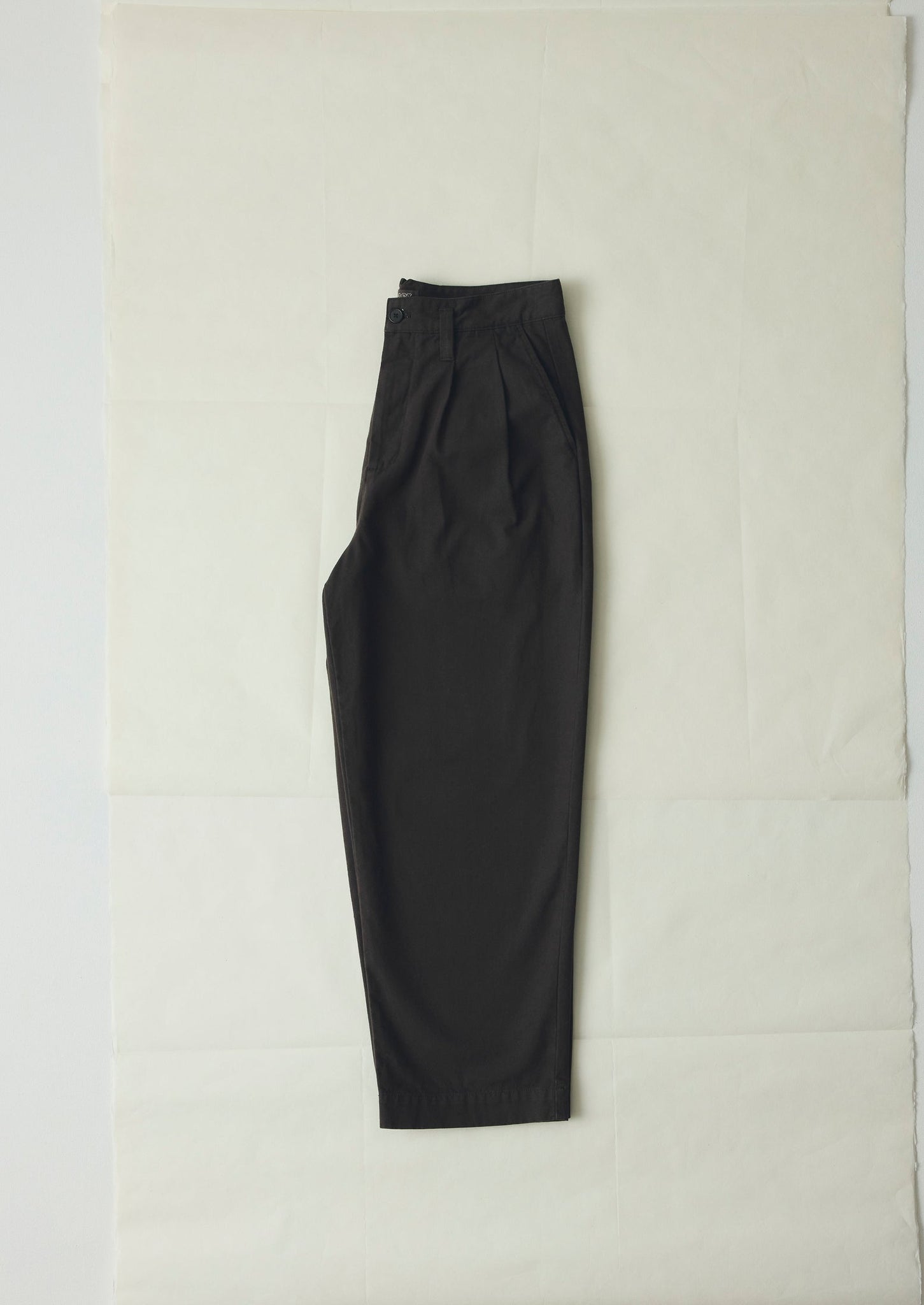 Bill Cotton Canvas Wide Leg Pants | Soft Black