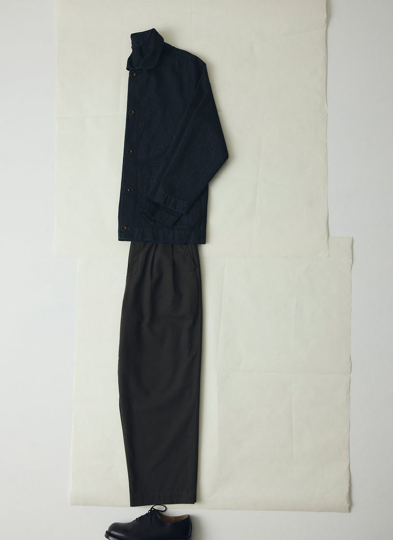 Bill Cotton Canvas Wide Leg Pants | Soft Black