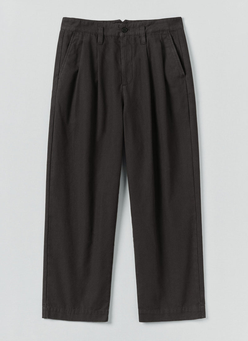 Bill Cotton Canvas Wide Leg Pants | Soft Black