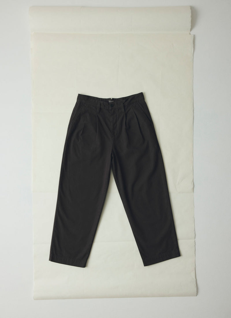 Bill Cotton Canvas Wide Leg Pants | Soft Black