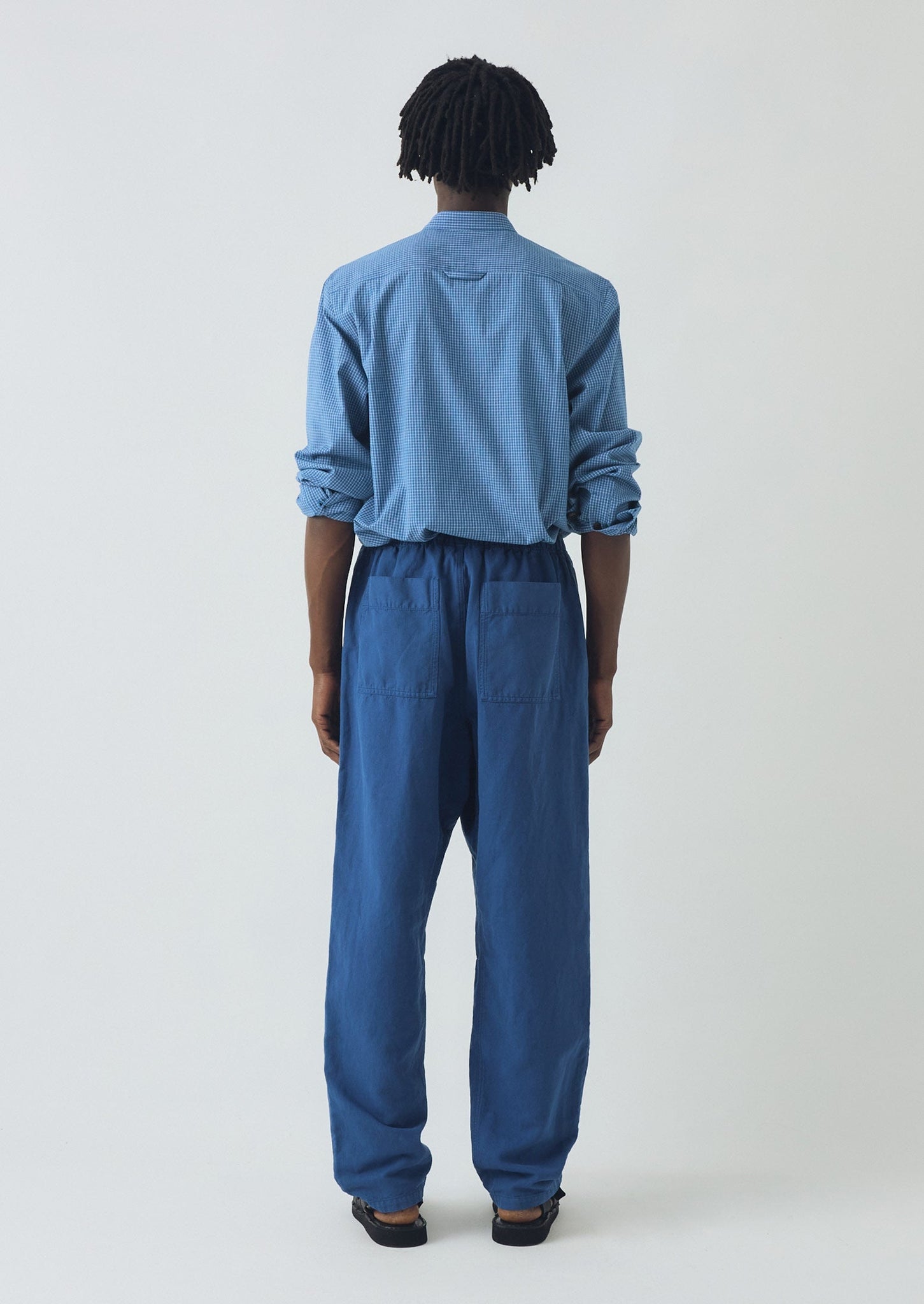 Alfie Garment Dyed Herringbone Pants | Delft