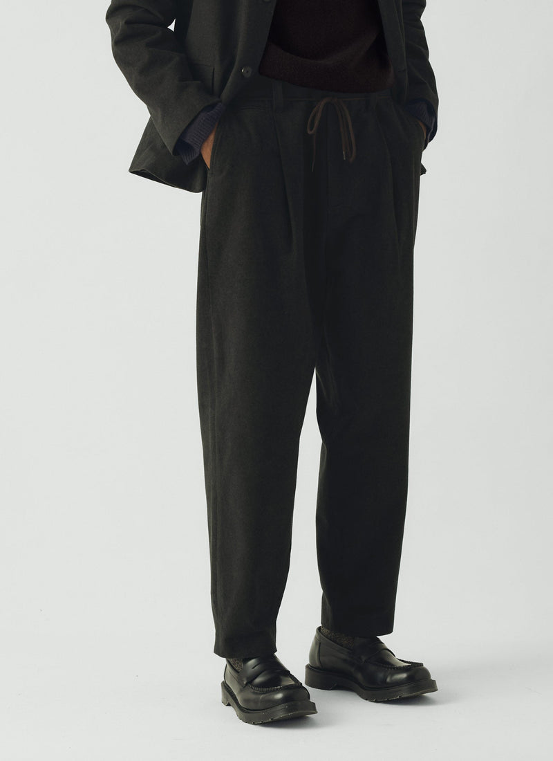 Duncan Brushed Cotton Pants | Dark Olive
