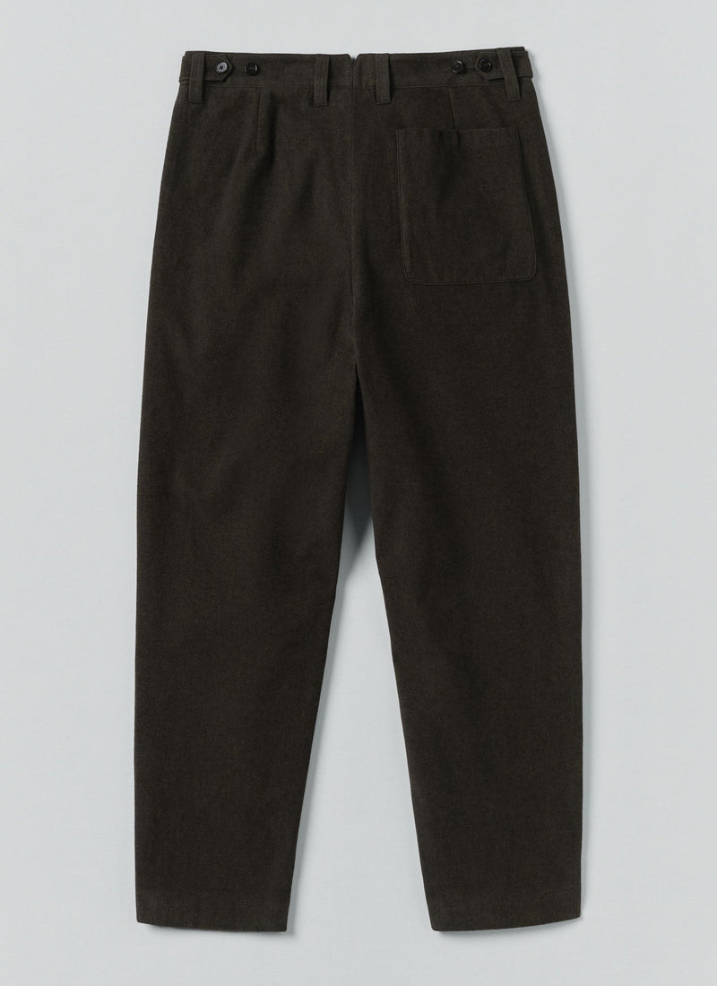 Duncan Brushed Cotton Pants | Dark Olive