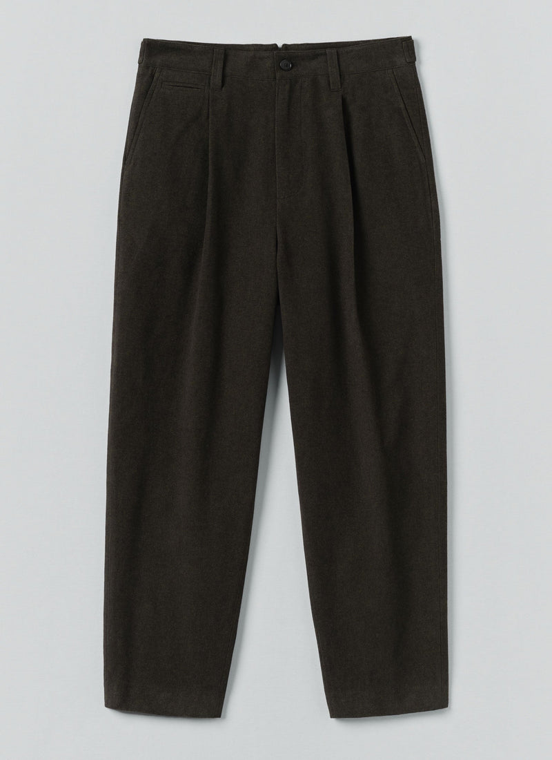 Duncan Brushed Cotton Pants | Dark Olive