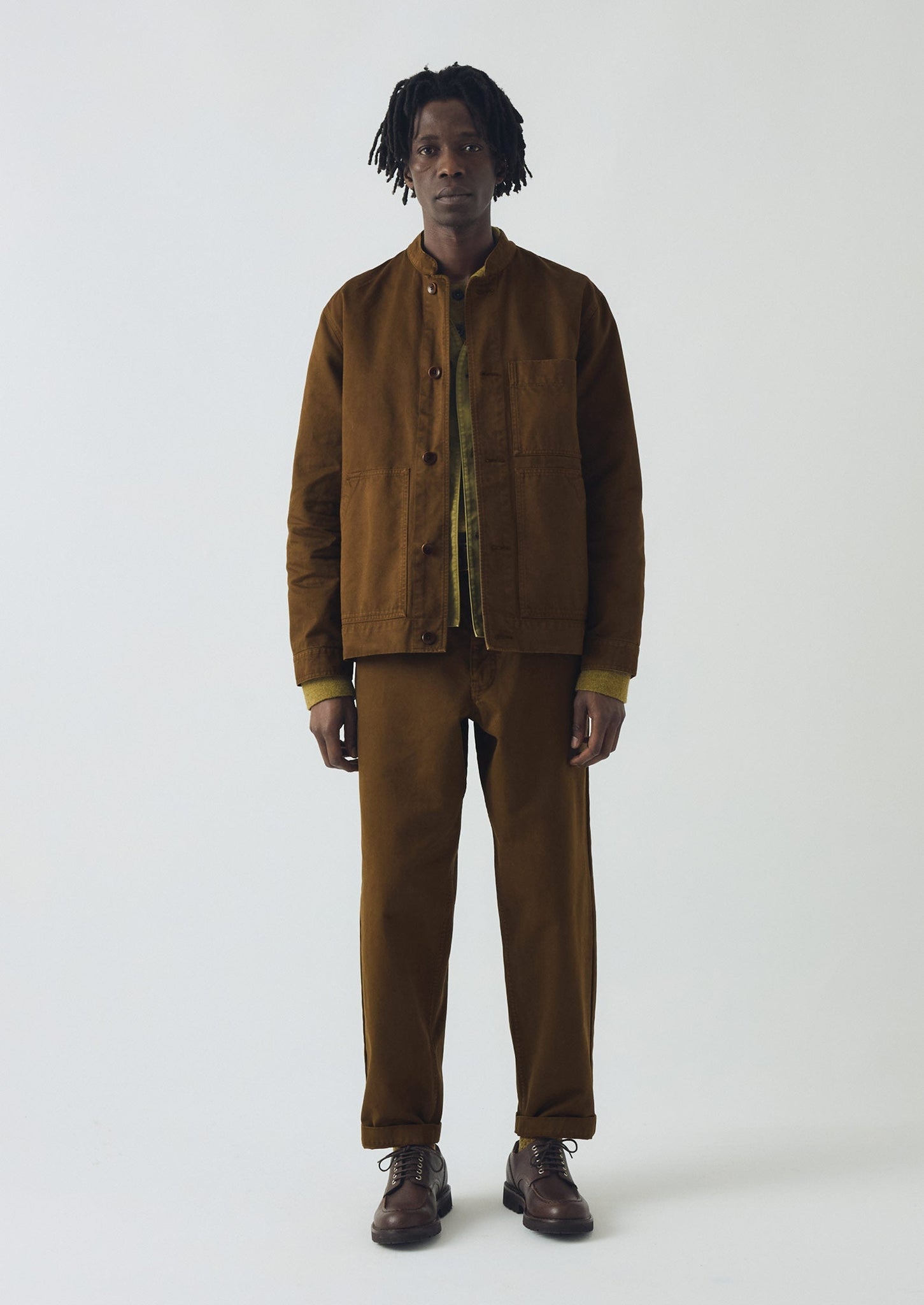 Garment Dyed Cotton Twill Pants | Bronze