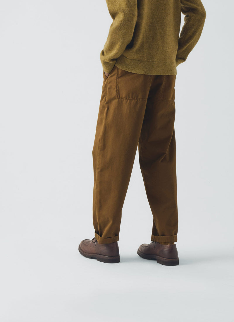 Garment Dyed Cotton Twill Pants | Bronze