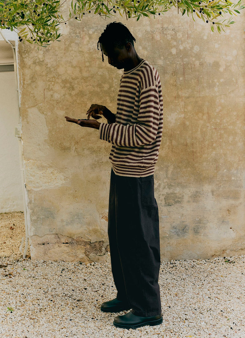 Gabriel Garment Dyed Cotton Twill Pants | Dark Cocoa