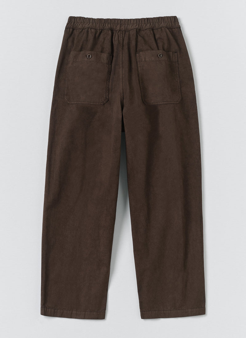 Gabriel Garment Dyed Cotton Twill Pants | Dark Cocoa