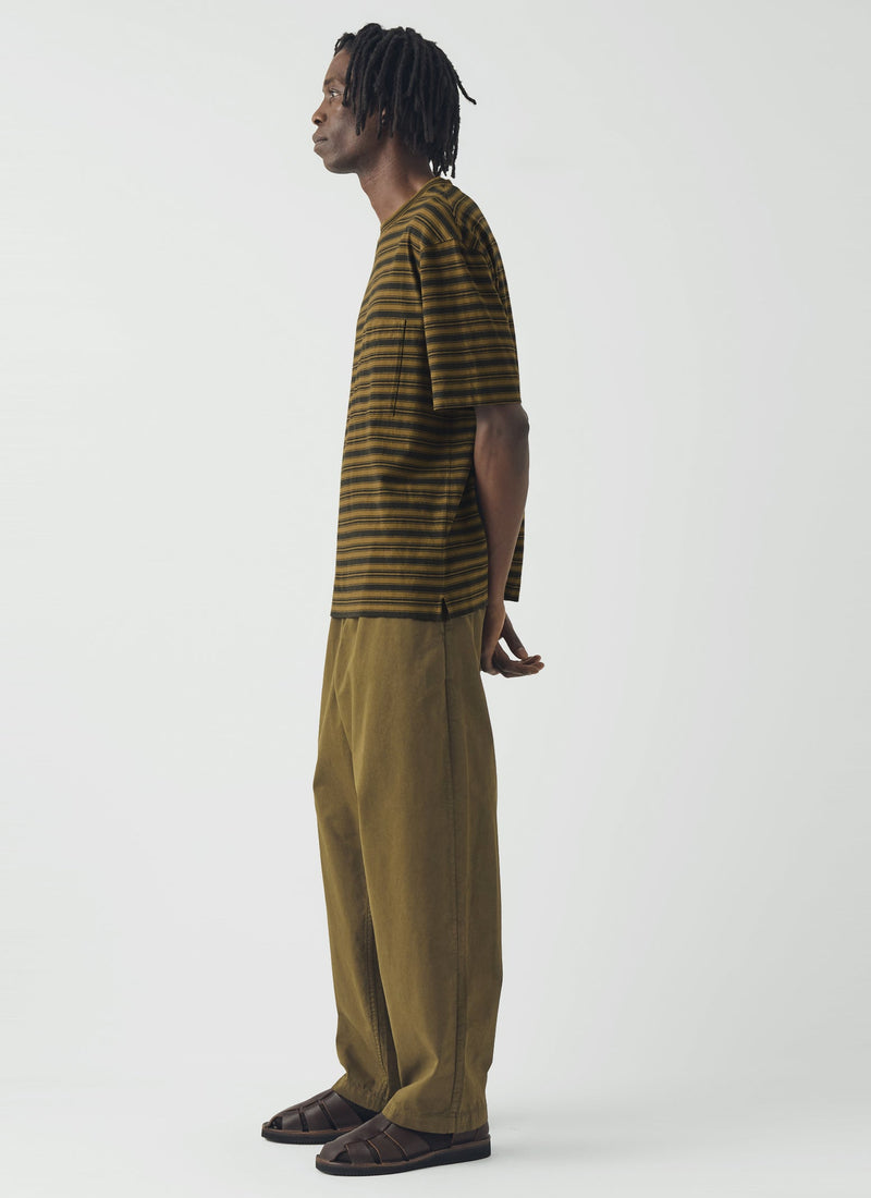Gabriel Garment Dyed Cotton Twill Pants | Khaki