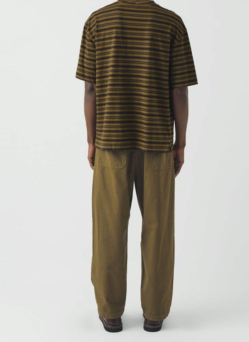 Gabriel Garment Dyed Cotton Twill Pants | Khaki