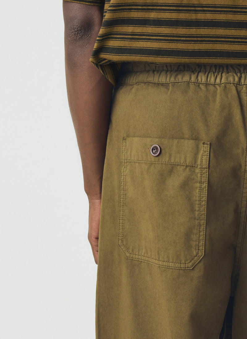 Gabriel Garment Dyed Cotton Twill Pants | Khaki