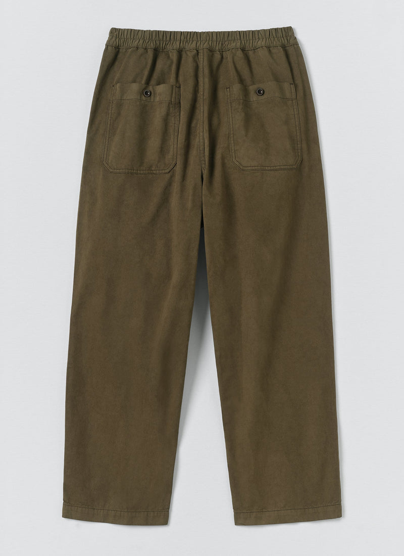 Gabriel Garment Dyed Cotton Twill Pants | Khaki