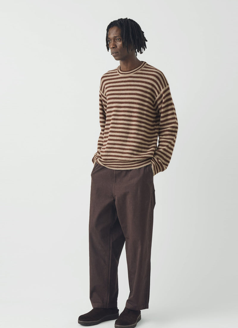 Gabriel Garment Dyed Cotton Twill Pants | Dark Cocoa