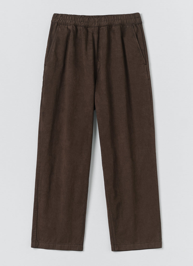 Gabriel Garment Dyed Cotton Twill Pants | Dark Cocoa