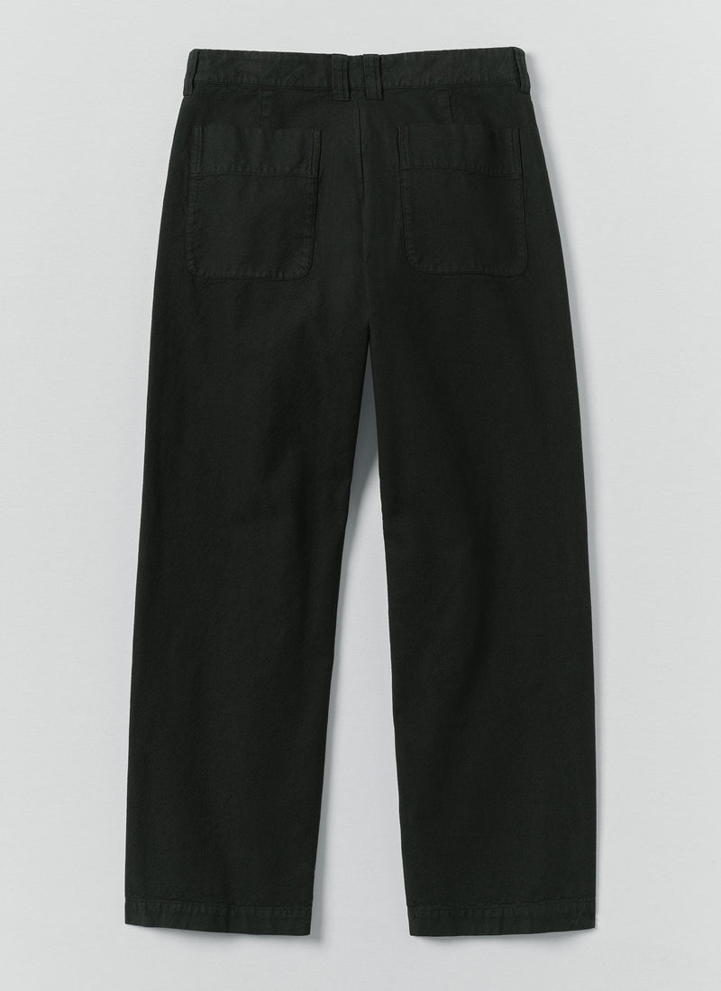 Rory Overdyed Micro Houndstooth Cotton Pants | Oil Green