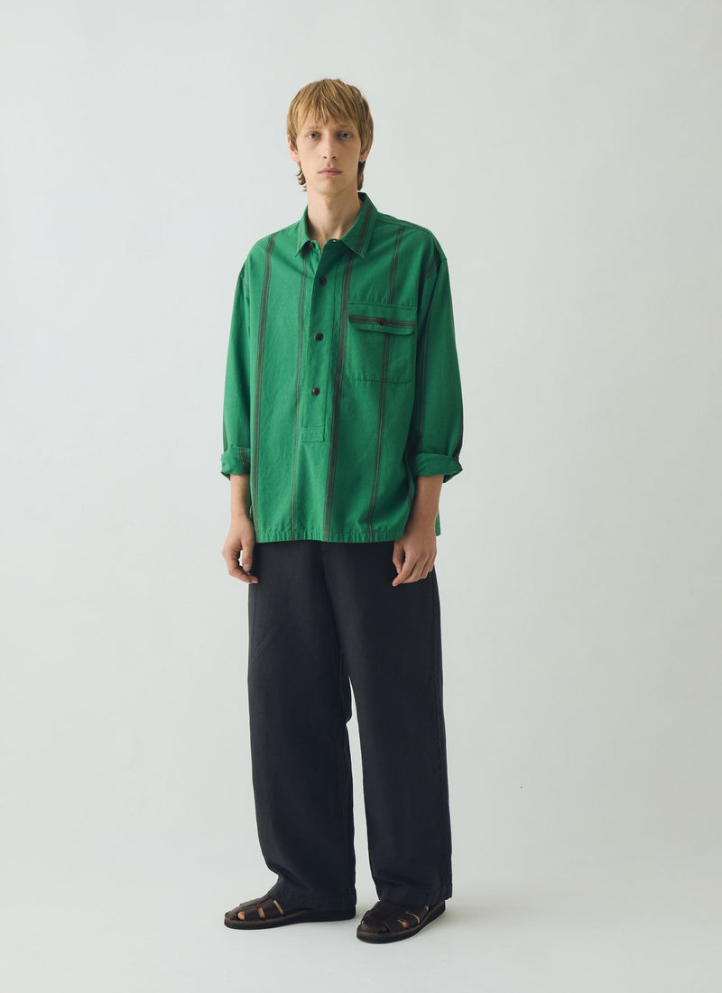 Jude Wide Leg Cotton Twill Pants | Soft Black