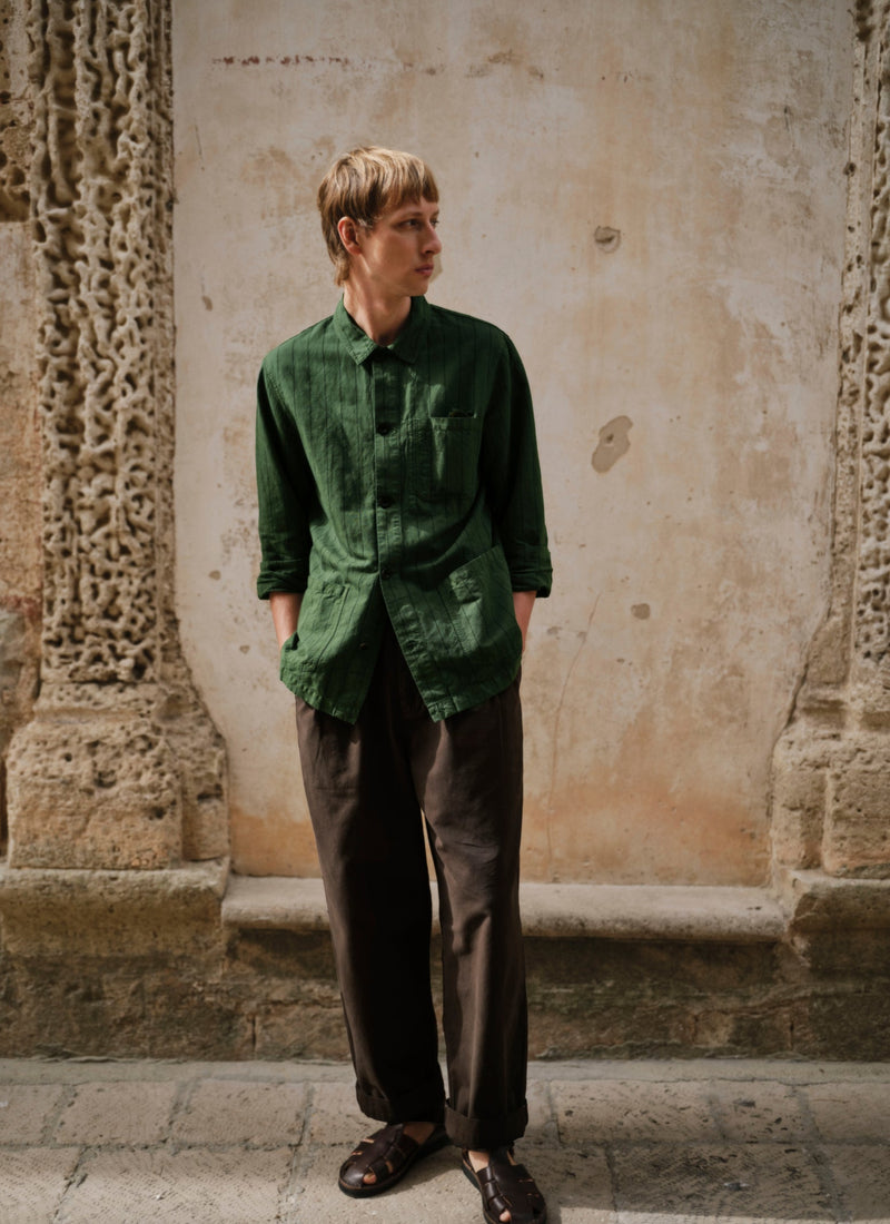 Jude Wide Leg Cotton Twill Pants | Soft Black