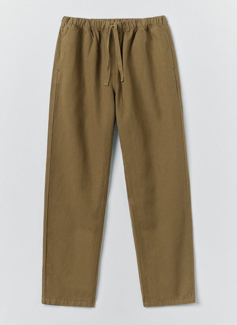 Alfie Garment Dyed Herringbone Pants | Woodland Green