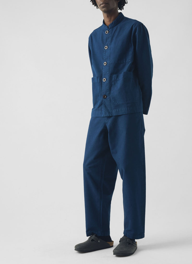 Elliot Garment Dyed Cotton Canvas Pants | Uniform Blue