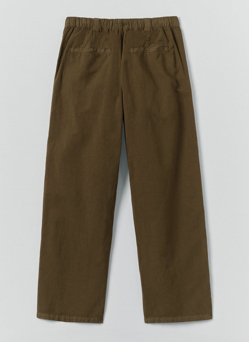 Rory Elasticated Cotton Linen Pants | Bronze Green