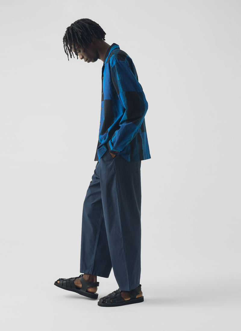 Casper Cotton Poplin Pants | Navy