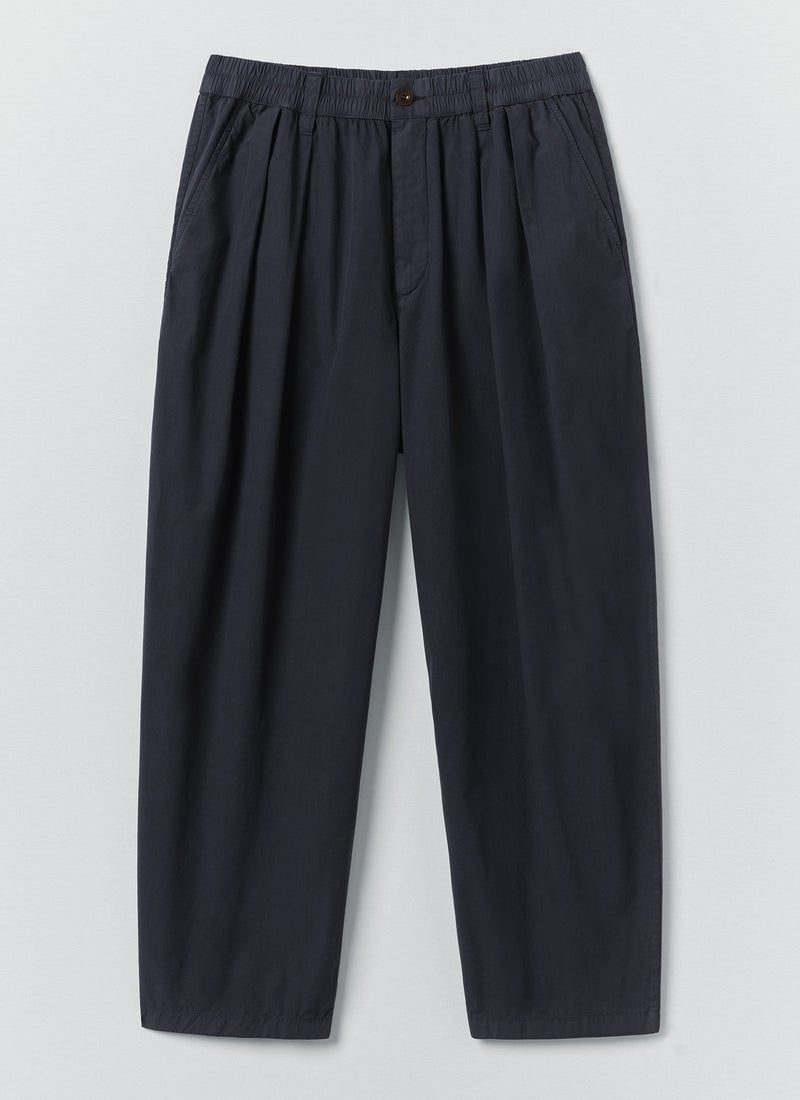 Casper Cotton Poplin Pants | Navy