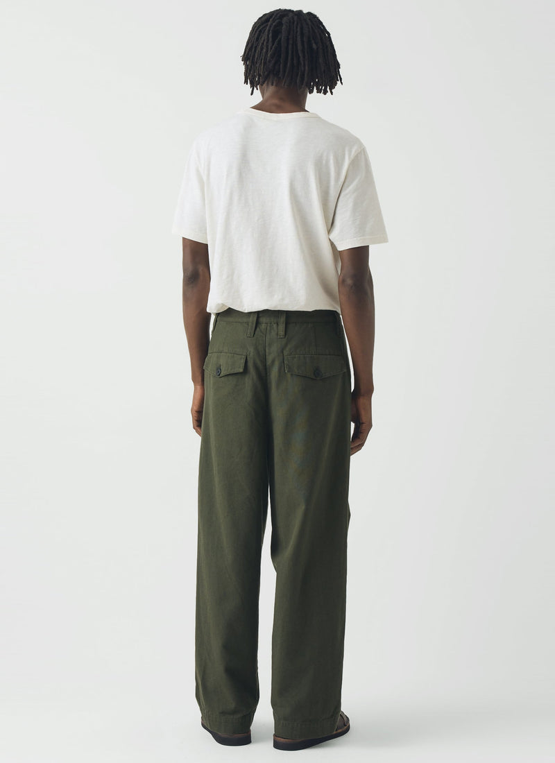 Bill Cotton Canvas Wide Leg Pants | Kale