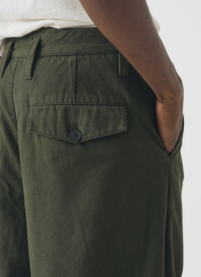 Bill Cotton Canvas Wide Leg Pants | Kale