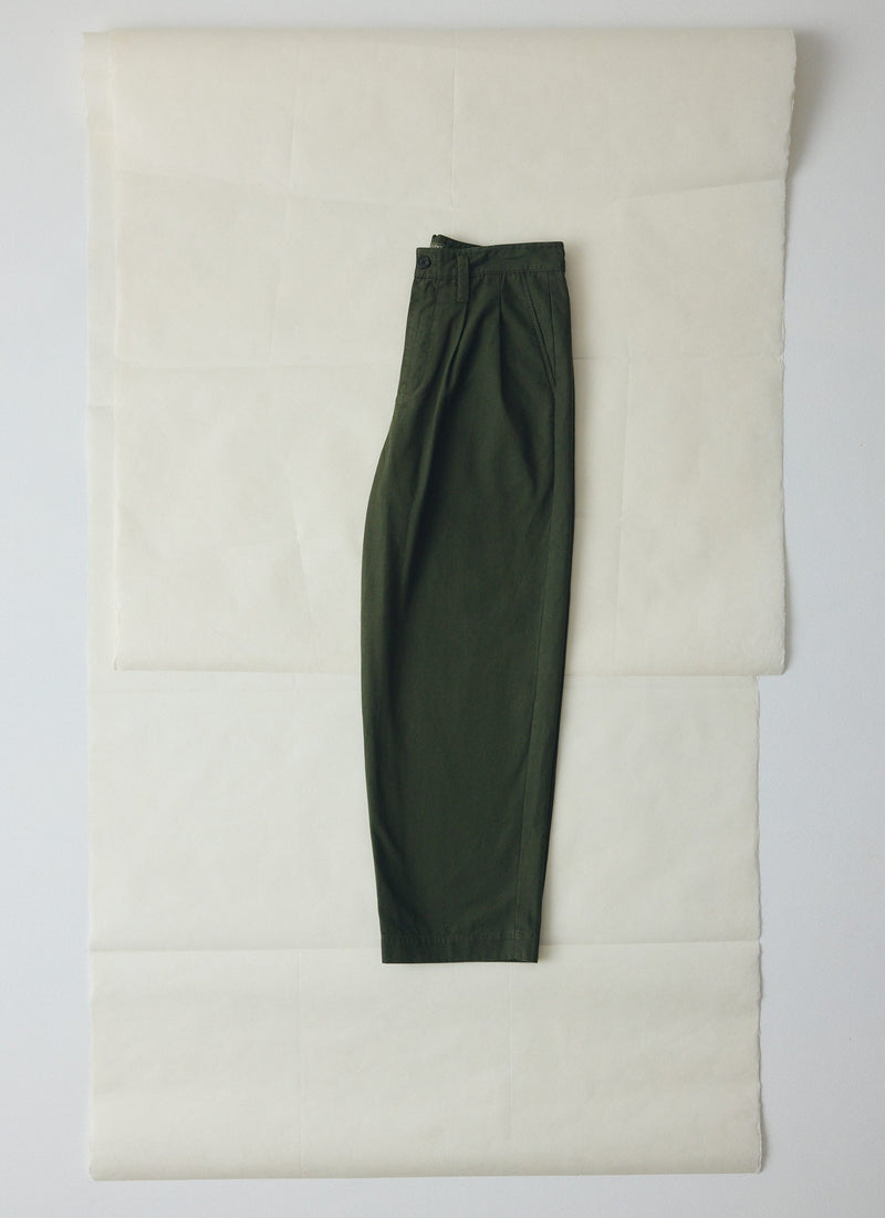 Bill Cotton Canvas Wide Leg Pants | Kale