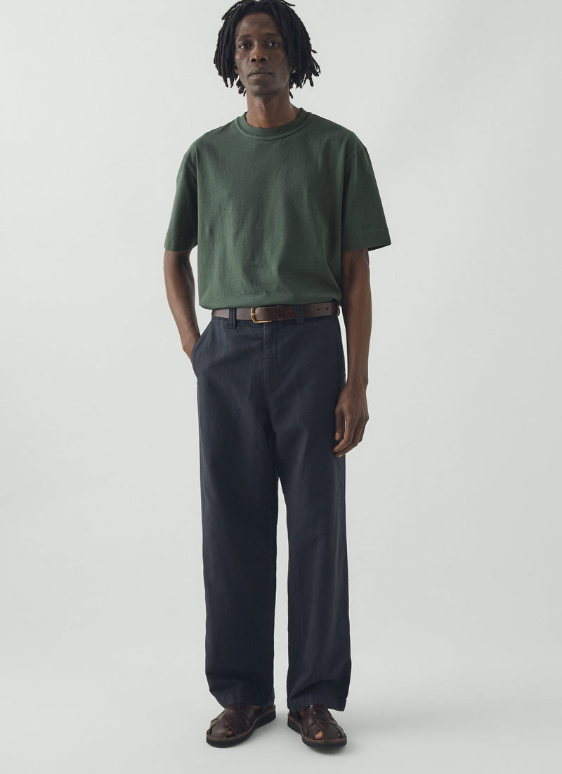 Rory Straight Leg Cotton Linen Pants | Washed Black