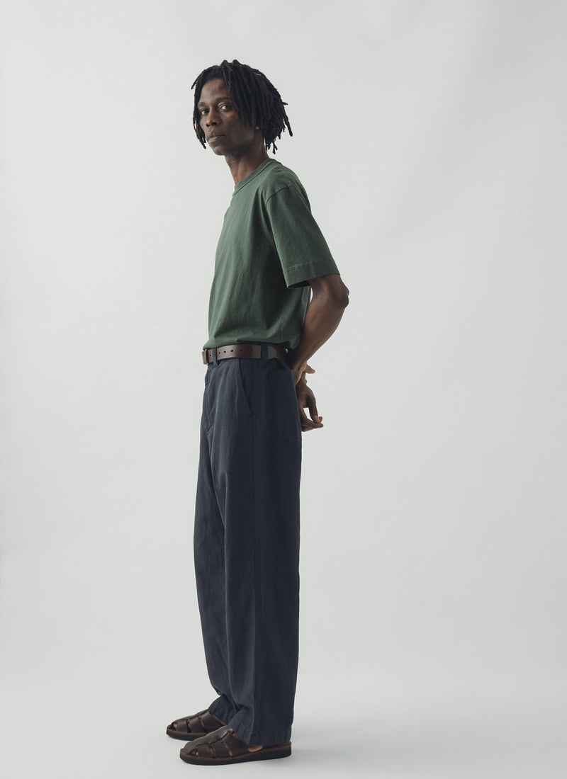 Rory Straight Leg Cotton Linen Pants | Washed Black