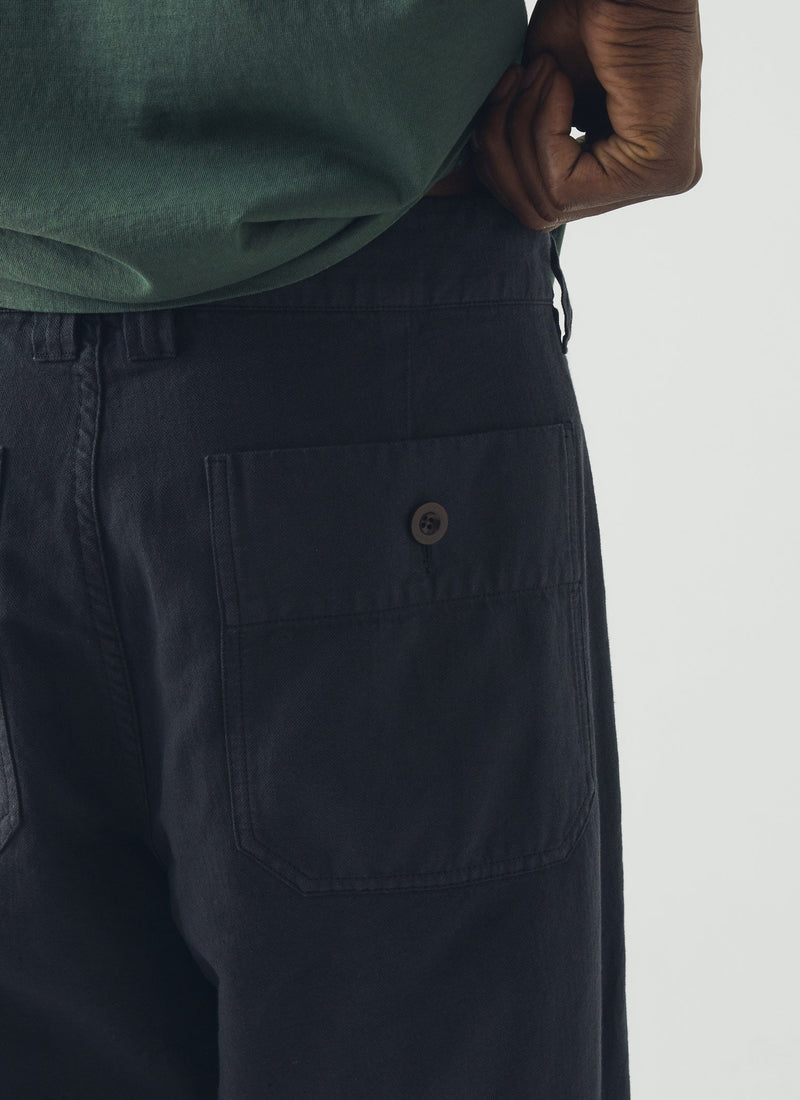 Rory Straight Leg Cotton Linen Pants | Washed Black