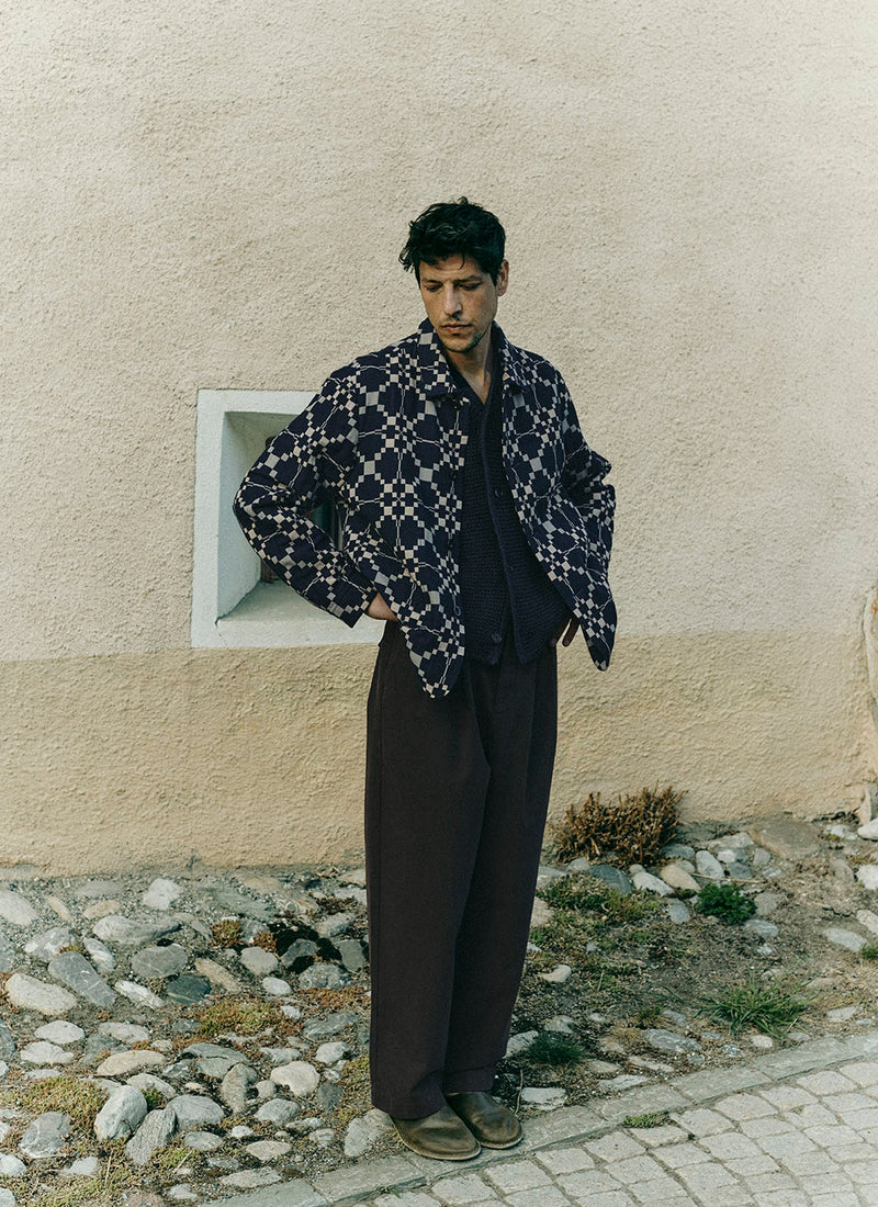 Bill Cotton Canvas Wide Leg Pants | Mahogany