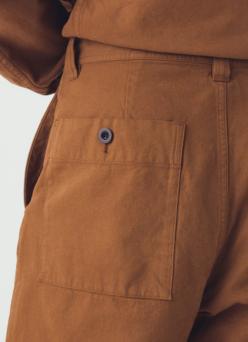 Jude Cotton Canvas Wide Leg Pants | Brown Anise