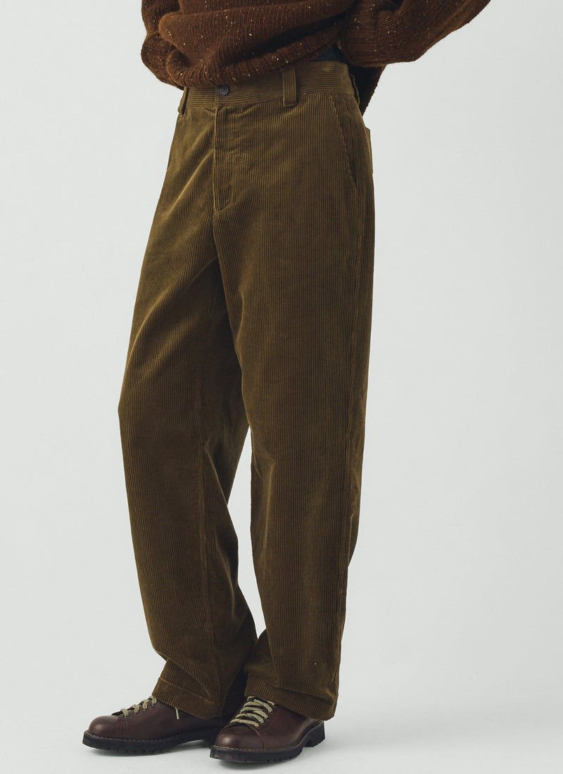 Rory Cotton Cord Pants | Bronze Green