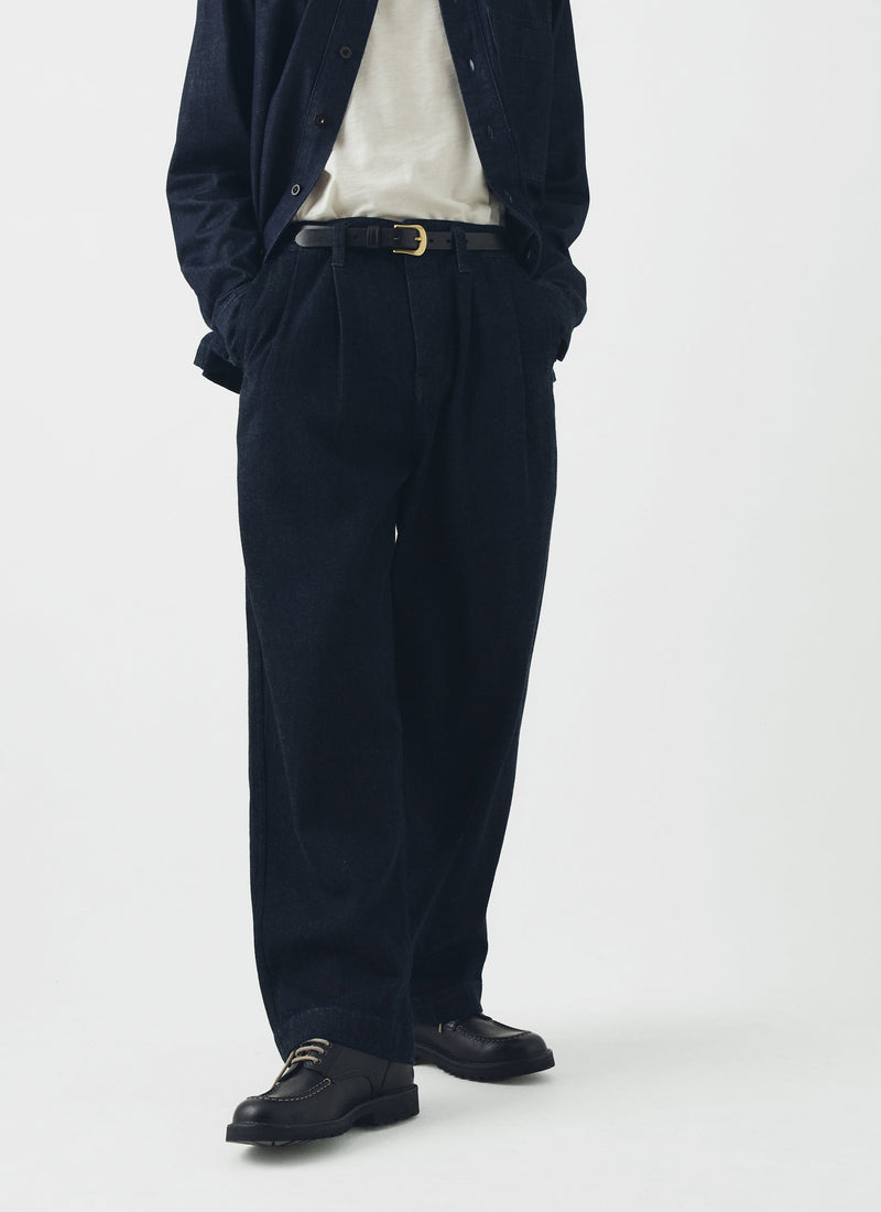Bill Japanese Denim Wide Leg Pants | Indigo