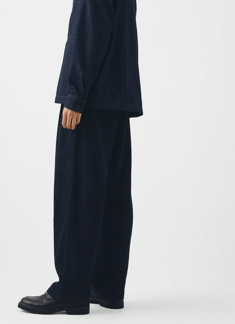 Bill Japanese Denim Wide Leg Pants | Indigo