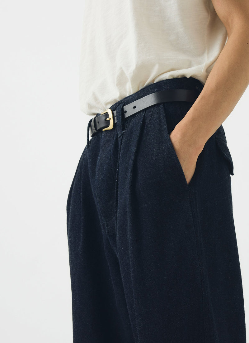 Bill Japanese Denim Wide Leg Pants | Indigo