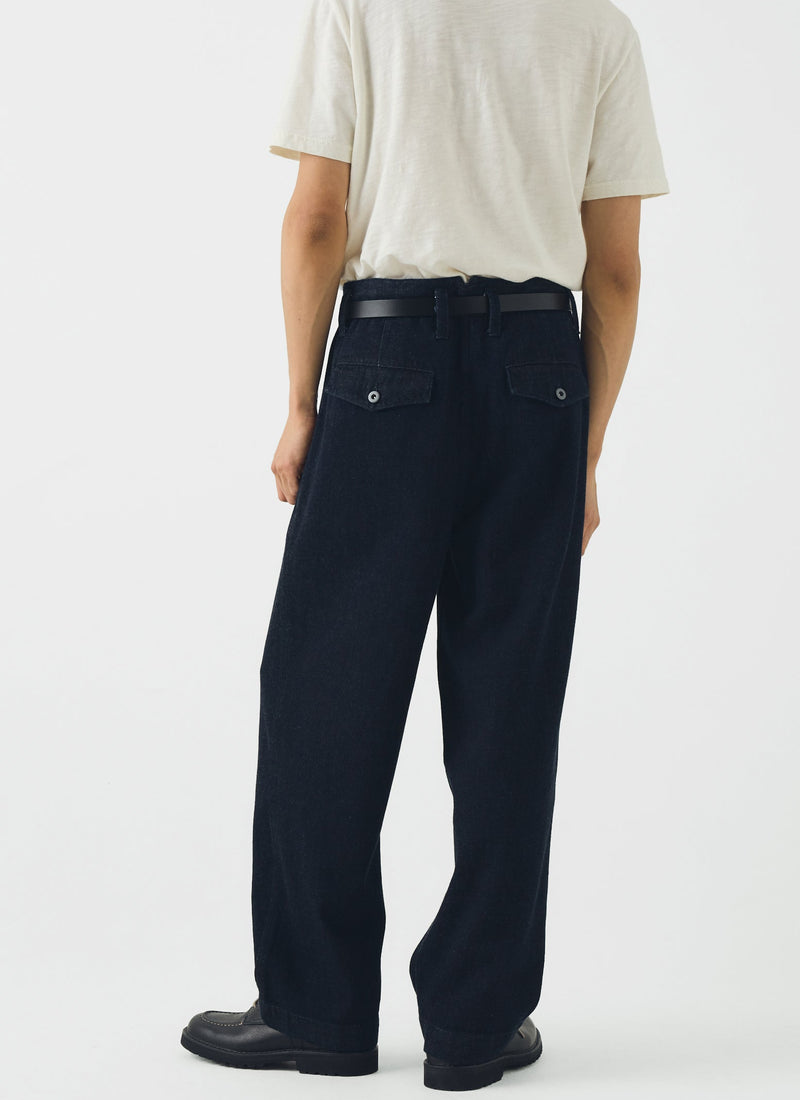 Bill Japanese Denim Wide Leg Pants | Indigo