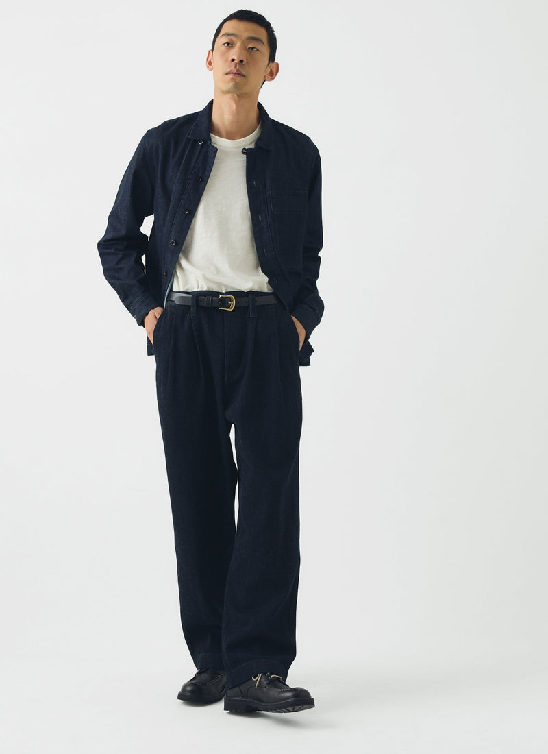 Bill Japanese Denim Wide Leg Pants | Indigo